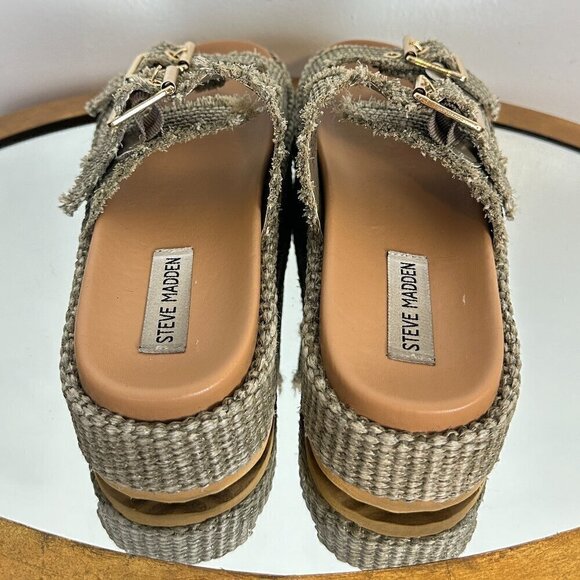 STEVE MADDEN Karrigan Womens Platform Sandals in Olive Size US 8 - Picture 8 of 10
